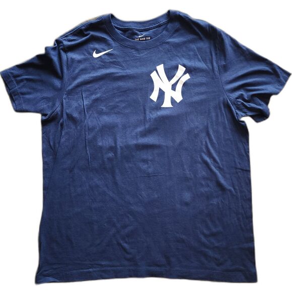 The Nike Tee New York Yankees #14 Baseball T-Shirt Size XL Blue - Picture 1 of 3